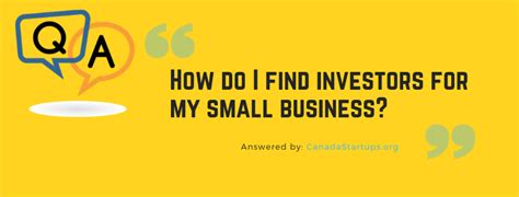 How do I find investors for my small business? – Canada Small Business ...