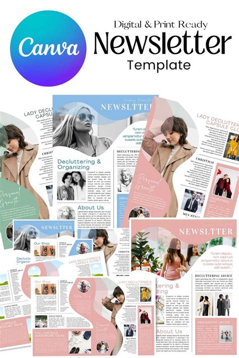 Canva Newsletter Template Fashion | Newsletter templates, Newsletter ...