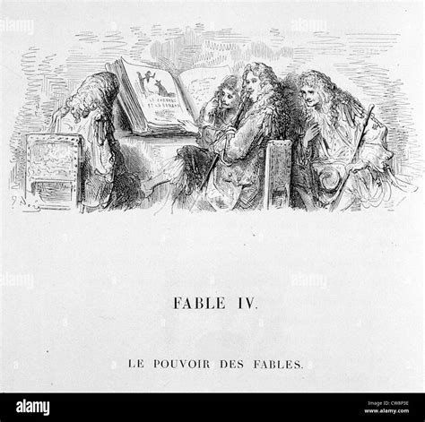 Fabel von La Fontaine, Illustration von Gustave Doré Stockfotografie - Alamy