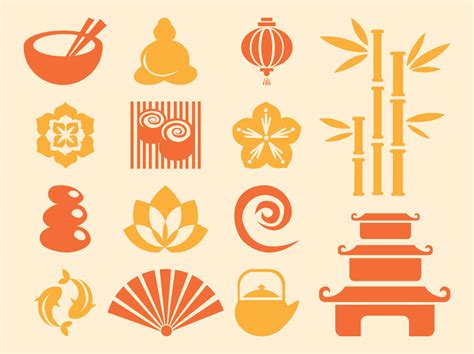 Japanese Icons Vector Vector Art & Graphics | freevector.com