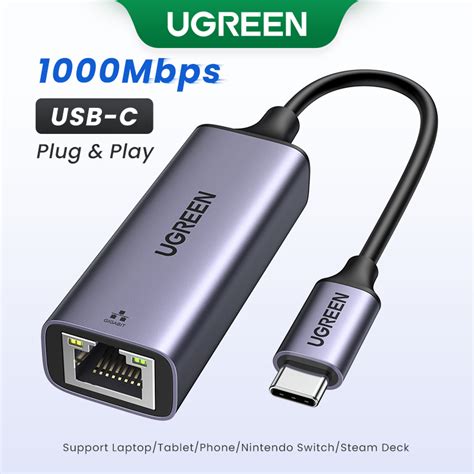 UGREEN Network Card Ethernet Type C to RJ45 Lan Adapter | Shopee ...