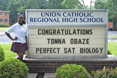 Union Catholic High School student achieves perfect score on SAT biology subject - nj.com