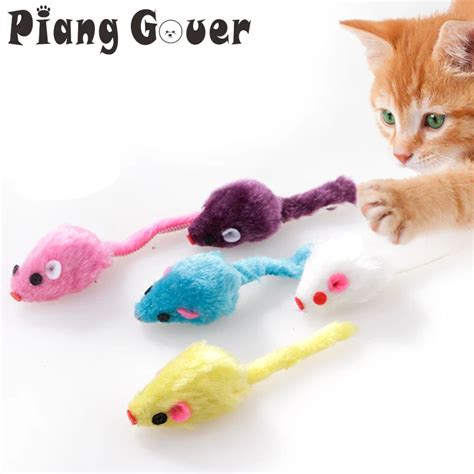 10PCS/LOT Pet Toys Mice Animal Cats Toys Aid Fun Fuzzy Mouse Cat Toy For Kitten-in Cat Toys from ...