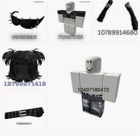 codes for emo black hair, shirt, pants and accesories Brown Hair Roblox Id, Black Hair Roblox ...