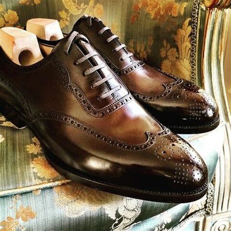 Dark Brown Leather Brogue Wingtip Oxford Dress Shoes on Storenvy