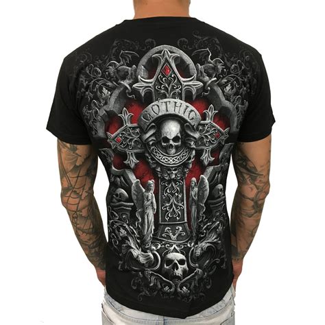 SPIRAL - In Goth We Trust - Herren T-Shirt (Gothic Mens Shirt) schwarz