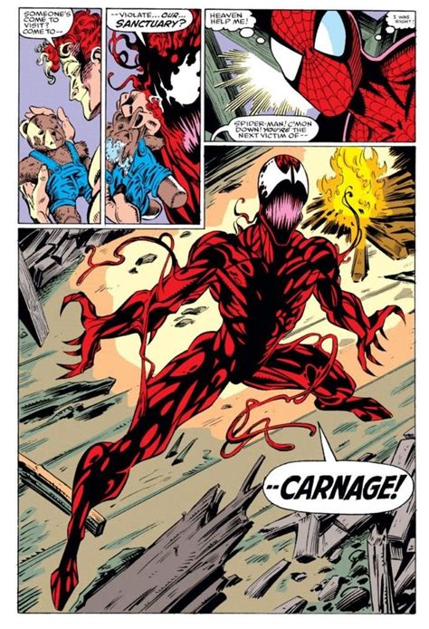 Cletus Kasady turns into Carnage (from Amazing Spider-Man #361) Stan Lee Spiderman, Amazing ...