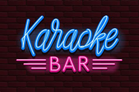 Vector Neon glow banner karaoke bar | Karaoke, Neon, Neon glow