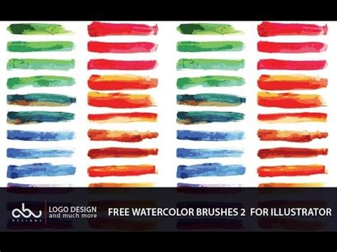 Free watercolor brushes for illustrator part 2 - YouTube