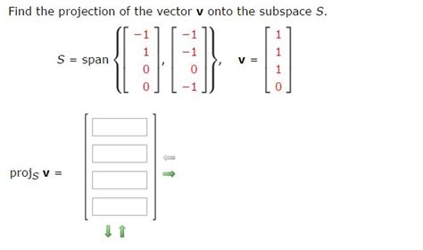 Solved LINEAR ALGEBRA Find the projection of the vector v | Chegg.com