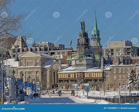 Old Port of Montreal, Covered in Snow Editorial Photography - Image of bonsecours, bonsecrous ...