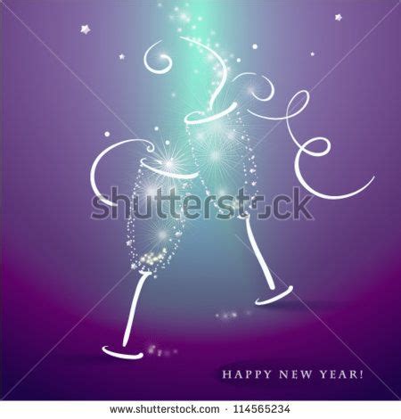 New year eve concept with champagne glasses background. (med bilder)