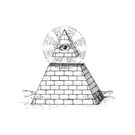 All Seeing Eye Pyramid Drawing