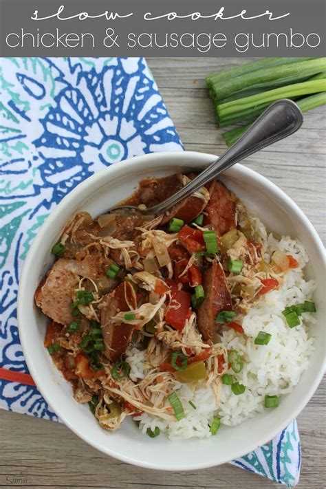 Slow Cooker Chicken and Sausage Gumbo