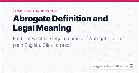 Abrogate Definition - What Does Abrogate Mean?