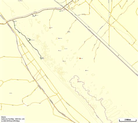 Imperial Sand Dunes North, Glamis - California Trail Map