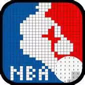 Free color by number NBA Logo - Drawing Pixel Art online game with UptoPlay