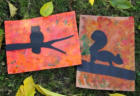 Fall Tree Silhouette Art Project - Make and Takes