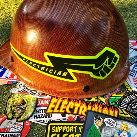 NEW ELECTRICIAN Hard Hat Stickers 55 Hardhat Sticker and - Etsy