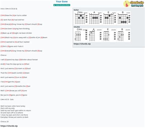 Chord: Your Gone - Casey Donahew Band - tab, song lyric, sheet, guitar ...