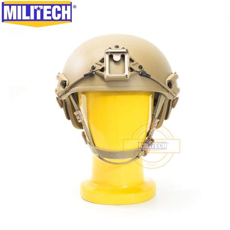 MILITECH Air Frame Vented Coyote Brown CB Super ABS Airsoft Tactical Helmet Crye High Cut ...