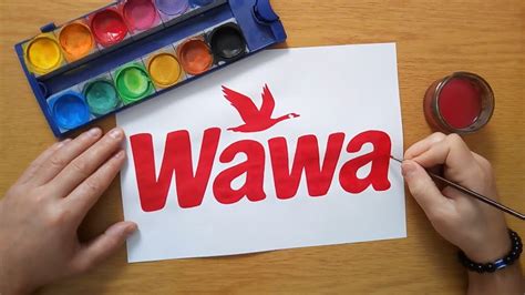 How to draw the Wawa logo - YouTube