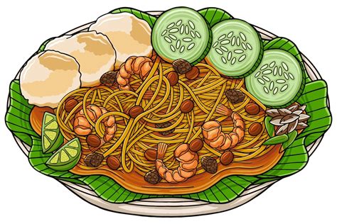 Mie Aceh Indonesian Food 11598396 Vector Art at Vecteezy