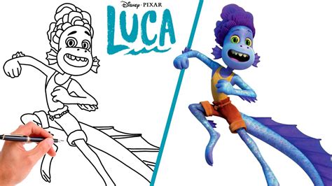 How To Draw ALBERTO SEA MONSTER FROM LUCA (NEW Disney Movie 2021)