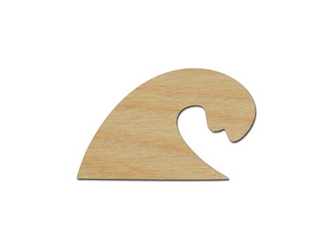 Wave Shape Unfinished Wood Cut Out DIY Crafts Beach Theme Variety of ...