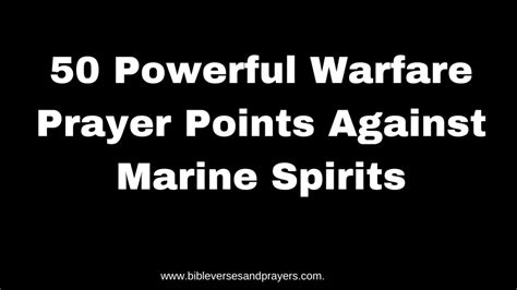 50 Powerful Warfare Prayer Points Against Marine Spirits