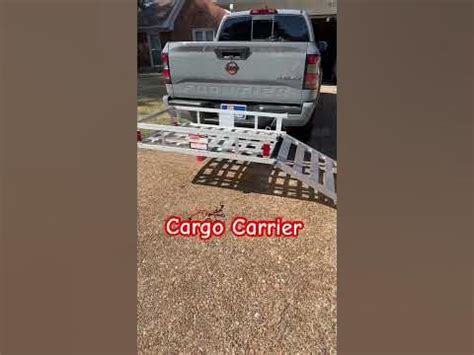 Harbor Freight Hitch Cargo Carrier for My Lawnmower. Hitch Tailer #harborfreight - YouTube