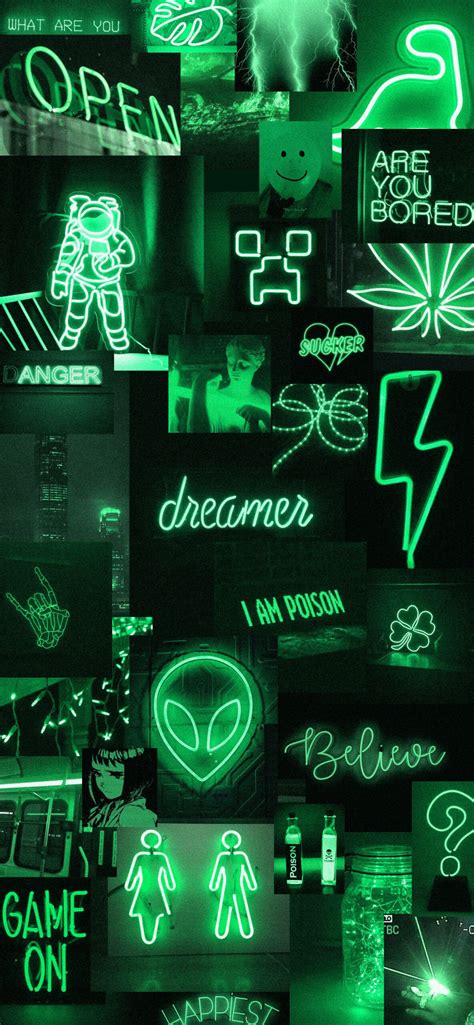 Green Neon Aesthetic Wallpapers Phone - Neon Green Wallpaper iPhone