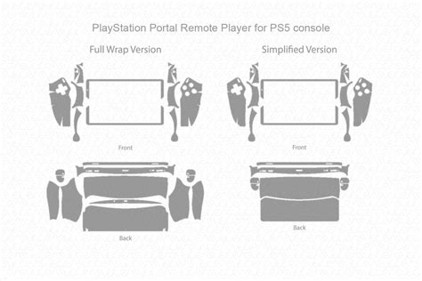 Sony PS Portal Remote Player Skin CutFile Vector Template Full Wrap SVG ...