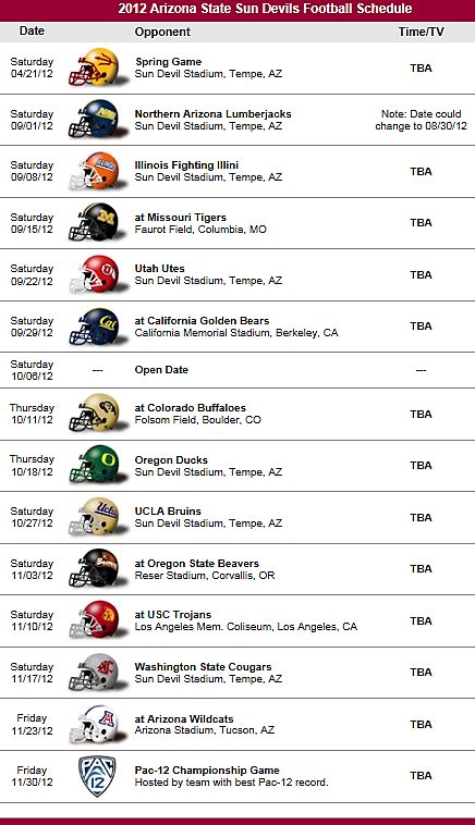 Arizona State Football Schedule - BrianaLarkin