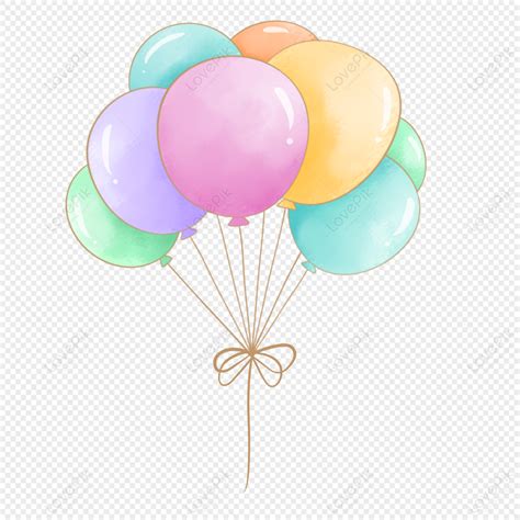 Globos De Colores De Acuarela PNG Imágenes Gratis - Lovepik