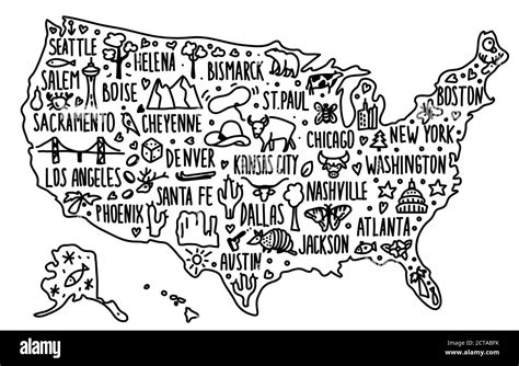 Usa Map States And Capitals