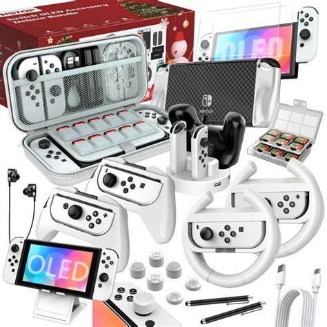 HSTOP Nintendo Switch OLED 27 in 1 Accessories Bundle with JoyCon ...