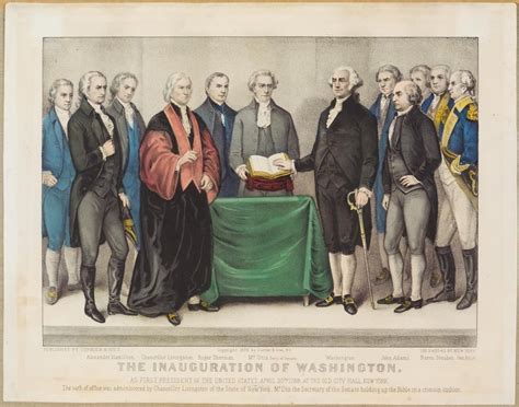 The Inauguration of Washington as First President of the United States, April 30th 1789 At the ...