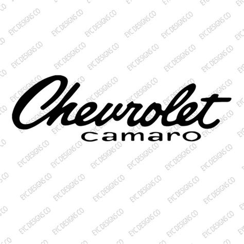 Chevrolet Camaro Logo 1967 Cursive Chevrolet SVG silhouette | Etsy