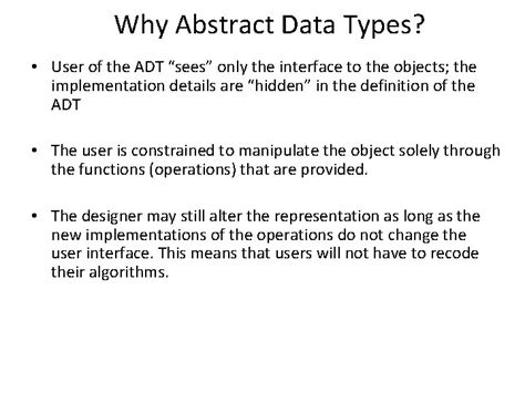 Abstract Data Types Abstract Data Types A useful