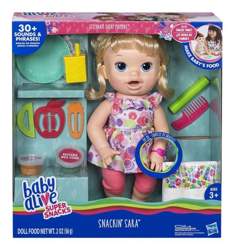 Buy Baby Alive Super Snacks Snackin' Sara Blond Doll For Girls Online At Low Prices In India ...