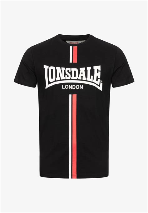 Lonsdale NORMALE PASSFORM ALTANDHU - T-shirt print - black white red/zwart - Zalando.nl