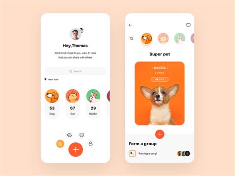 Share the pet App by YanBin Tan for IronSketch on Dribbble | Web app design, App design, App ...