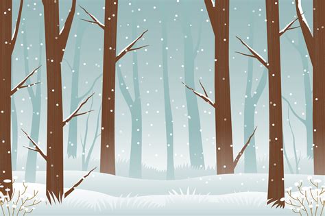 Winter Forest Jungle Background 1928480 Vector Art at Vecteezy