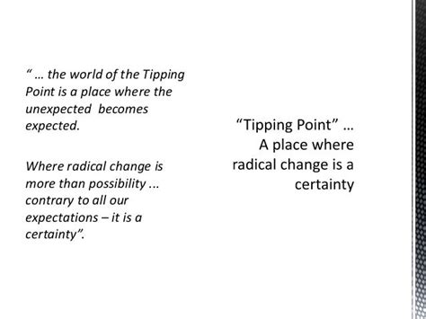 The theory of tipping points