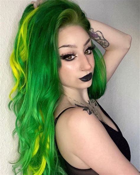 Pin by Hope Tharp on Hair | Green hair, Green hair dye, Arctic fox hair color