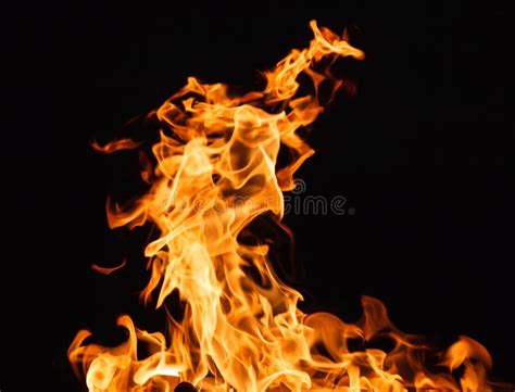 Orange fire flames stock photo. Image of glowing, danger - 100338822