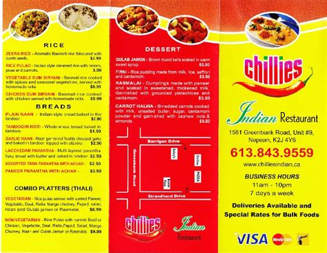 Chillies Indian Takeaway Restaurant Menu In Oxford Order From Just Eat ...