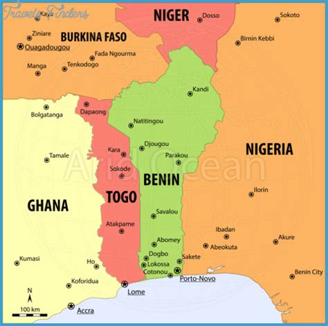 Benin Map - TravelsFinders.Com