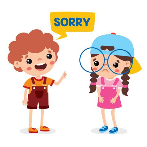 Cartoon Little Kid Saying Sorry 35538655 Vector Art at Vecteezy